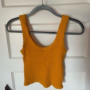 Urban outfitters cropped yellow tank